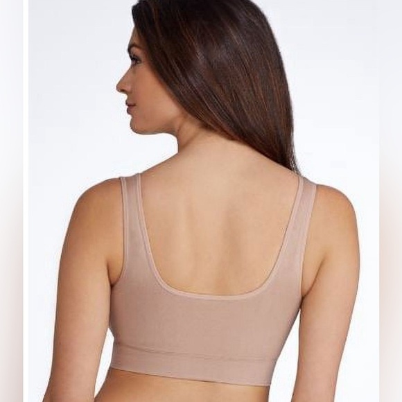 Rhonda Shear Bra Nude Tan Stretchy Seamless Knit Bra Size L 2 pieces - Picture 2 of 5